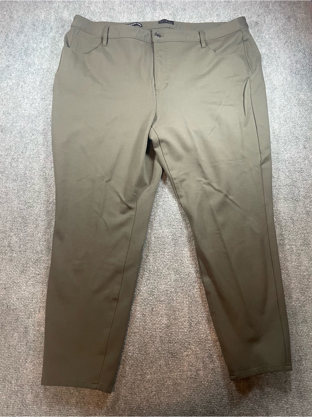 Talbots Olive Cropped Slim Ankle Pants 20WP